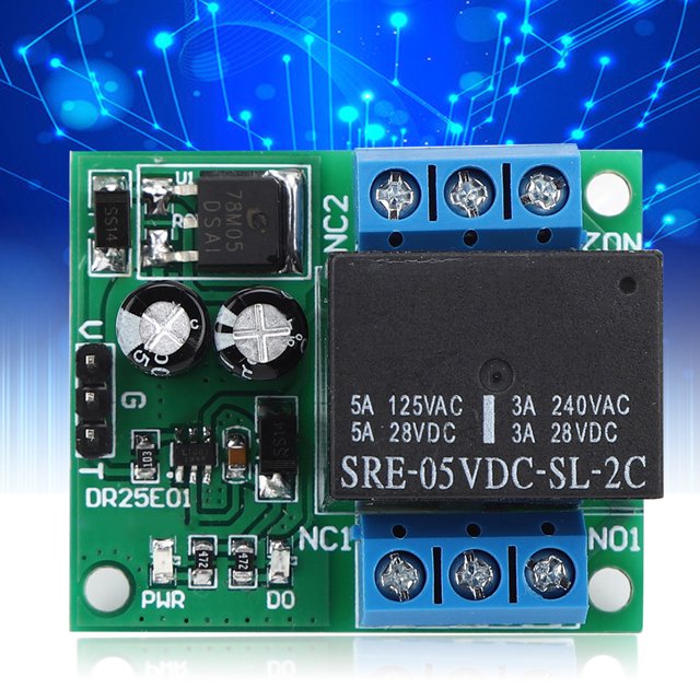 EBTOOLS DR25E01 DPDT Module Relais Double Pôle Double Jet Autobloquant Bistable Carte Relais Pôle Charge Contrôleur Industriel avant