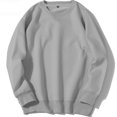 thumbnail image 1 of RXIRUCGD Chandail de Sport pour Homme à Col Rond, Chandail Molletonné à Enfiler à Manches Longues, Chandail à Capuchon Uni, Gris, Taille : M, 1 of 3