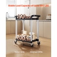 thumbnail image 2 of VEVOR Chariot Utilitaire Robuste Capacité de 300 Lb Chariot de Service à 2 Niveaux avec Roues, 2 of 9