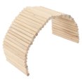 thumbnail image 1 of Wooden Pet Hideout Bridge Wooden Safe Bendable Small Pet Climbing Tunnel for Rabbits Guinea Pigs Hamsters, 1 of 8