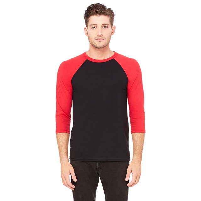 Bella + Canvas Unisex 3/4-Sleeve Baseball T-Shirt