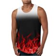 thumbnail image 1 of IROINID Hommes Débardeur, Hommes Occasionnels Mode Gradation Impression Pull Col Rond Débardeurs de Sport, 1 of 4