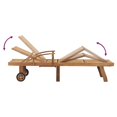 thumbnail image 4 of vidaXL Sun Lounger with Table and Cushion Solid Teak Wood, 4 of 5