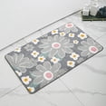 thumbnail image 4 of Rbaofujie Washable Rug Bathroom Floor Mat Microfiber Inkjet Printing Bathroom Absorbent Foot Mat Bedroom Door Mat Non Slip Mat Flocked Carpet Chrysanthemum Pattern Bath Mat, 4 of 6