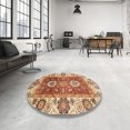 thumbnail image 3 of Ahgly Company Tapis d'Intérieur Carrés Abstraits Jaunes Abstraits pour Aire, 5 Pieds Carré, 3 of 6
