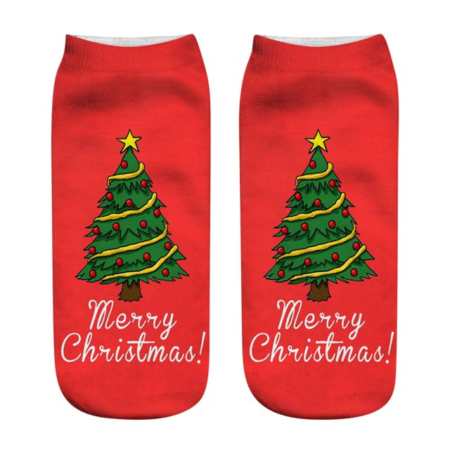 Harpily Women Fashion Three-dimensional Printed Socks Christmas Socks