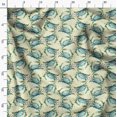 thumbnail image 3 of Soimoi Yellow Poly Georgette Fabric Crabs Ocean Printed Fabric 1 Yard 42 Inch Wide, 3 of 6