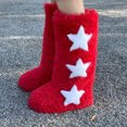 thumbnail image 4 of Styesk Bottes pour Femmes Bottes pour Femmes Mode Décontractée Talon Plat Hautes Chaudes d'Hiver Longues Bottes Poilues Bout Rond Mi-Mollet Bottes de Neige Bottes de Travail pour Femmes, 4 of 9