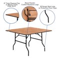 thumbnail image 2 of Table de banquet pliante carrée de 48 po en bois, 2 of 9