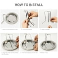 thumbnail image 2 of Amdohai Chicken Roaster Rack Stainless Steel Vertical Roaster Chicken Stand Holder with Drip Pan for Oven, 2 of 6