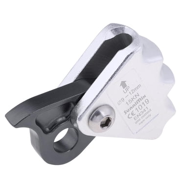 15KN Outdoor Climbing Rope Grip Protection Bracket for 9mm to 12mm Lifeline Rope - Grey, as described