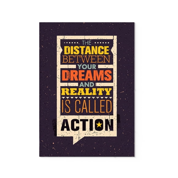 Ezposterprints Motivational Inspirational Posters for Home Office School Classroom Kidsroom - Motivational Quotes Poster Printing - Wall Art Print - Quote: Distance - 12X18 inches
