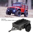 thumbnail image 4 of RC Trailer, High Simulation RC Metal Trailer with Two Rubber Tires, Aluminum Alloy RC Car Hitch Trailer DIY Trailer  Car Metal Kit for  TRX4M 1/18 RC Crawler Car, 4 of 8