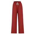 thumbnail image 4 of Pants for Women, Womens Fashionable Striped Printed Drawstring Wide Leg Pants, 4 of 4