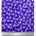 thumbnail image 1 of Soimoi Poly Georgette Fabric Skull Halloween Printed Fabric 1 Yard 52 Inch Wide, 1 of 1