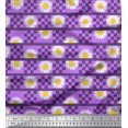 thumbnail image 1 of Soimoi Poly Georgette Fabric Stripe,Square & Daisy Floral Print Sewing Fabric Yard 52 Inch Wide, 1 of 1