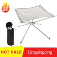 thumbnail image 2 of Disassemble Garden Backyard Heating Mesh Stainless Steel Outdoor Camping Campfire Fire Rack Foldable Mesh Fire Pit BBQ Tools Hot Fire Mat 45x45cm, 2 of 6
