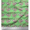thumbnail image 1 of Soimoi Viscose Chiffon Fabric Feather,Branch & Sloth Cartoon Printed Fabric 1 Yard 42 Inch Wide, 1 of 3