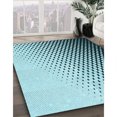 thumbnail image 3 of Ahgly Company Tapis d'Intérieur Lavable en Machine Carré Bleu Électrique Transitionnel, 4 Pieds Carré, 3 of 7