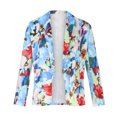 thumbnail image 4 of IROINID Blazer pour Femmes à Manches Longues Imprimé Col Rabattu, Ample Printemps et Automne Col Rabattu Tempérament Ajusté Petit Blazer, 4 of 8