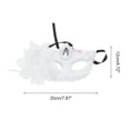 thumbnail image 2 of Unique Bargains 1 Pc Lily Princess Half Face Party Mask for Masquerade Party White, 2 of 5