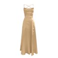 thumbnail image 5 of EGNMCR Robes de Soirée pour Femmes, Robes Formelles pour Femmes, Robes de Cocktail pour Femmes Robe Longue Unie à Dos Dégagé avec Bretelles Robe Ajustée à Épaules Dénudées Robe de Soirée pour Femmes Robe pour Femme, 5 of 5