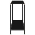 thumbnail image 2 of vidaXL Console Table Black 80x35x75 cm Tempered Glass, 2 of 4