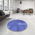 thumbnail image 4 of Ahgly Tapis d'Intérieur Lavable en Machine Carré Transitionnel Bleu Ciel, 4 Pieds Carré, 4 of 7