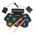 thumbnail image 3 of 9 Pads Electronic Drum, 9 Accompaniments Portable Drum Practice Pad 100-240V  For Percussion Training EU Plug,US Plug,UK Plug, 3 of 8