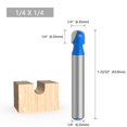 thumbnail image 1 of 1/4 Shank Ball Nose Router Bits End Mill Round Cove Box Solid CNC Milling Bit, 1 of 4