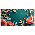thumbnail image 3 of Floral Themed Colorful Backdrop Banner with Butterflies and Berries Spring Party Decorations Background Photo Booth Props Garden Gatherings Outdoor Celebrations, 3 of 4