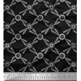 thumbnail image 1 of Soimoi Georgette Viscose Fabric Dots & Circle Geometric Print Fabric by the Yard 42 Inch Wide, 1 of 5
