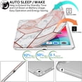 thumbnail image 4 of iPad PRO 12.9 Inch 1st [ Pro 12.9 1 Generation 2015 ] A1652 A1584 ML3Q2LL/A ML3N2LL/A ML3K2LL/A ML0H2LL/A ML0G2LL/A Trifold Printed PC Lightweight Protective Clear Back Cover - Marble Pink, 4 of 8