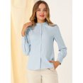 thumbnail image 3 of INSPIRE CHIC Chemises à Manches Longues pour Femmes avec Col Montant et Boutons, 3 of 6