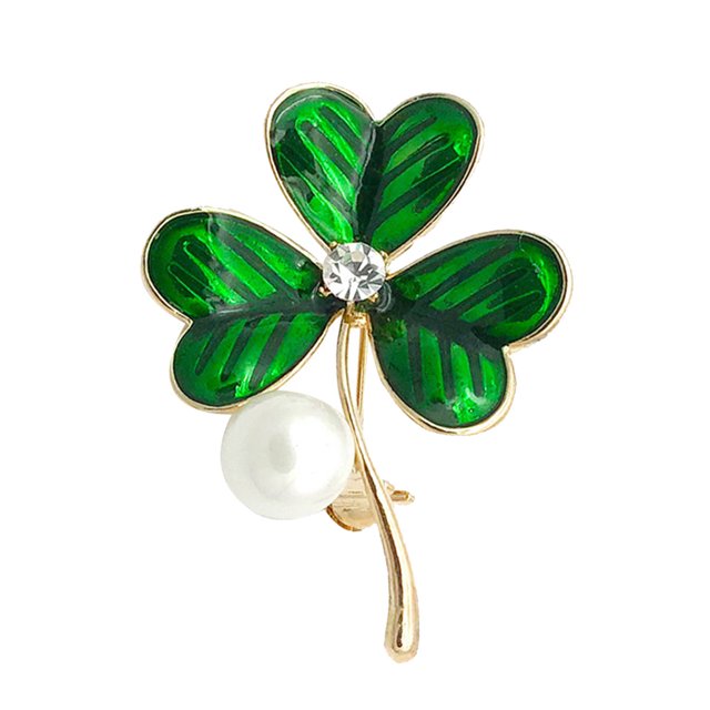 1 Pce Broche Goutte d'Huile en Perles Créative Mode Épinglette Femme Alliage Bijoux Vert