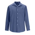 thumbnail image 3 of RXIRUCGD Blouse à Manches Longues pour Hommes, Mode Décontractée, Couleur Unie, Boutons, Poches, Col Rabattu, Bleu, Taille : L, 3 of 4
