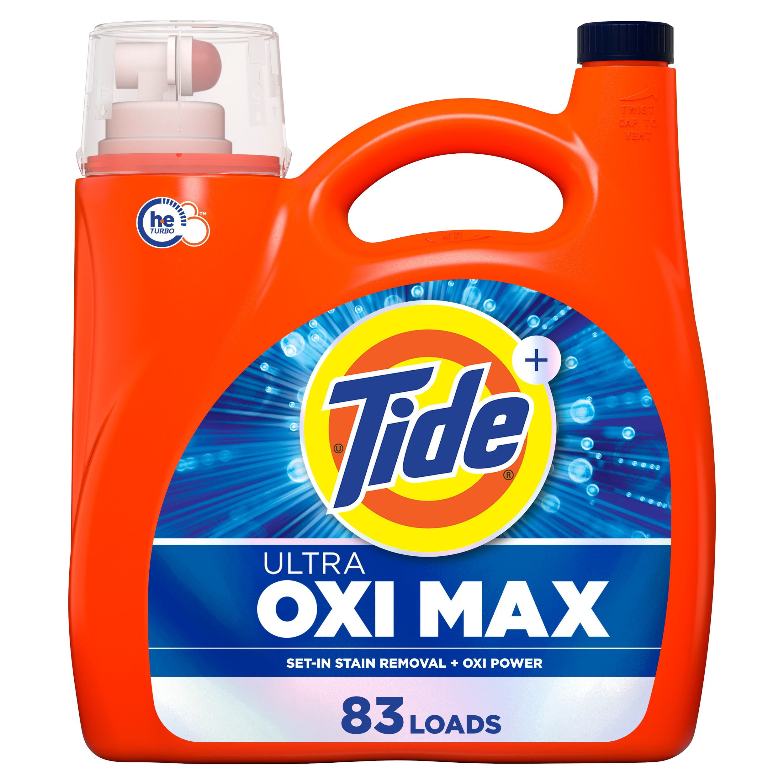 Tide Liquid Laundry Detergent, Ultra Oxi Max, 83 Loads