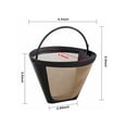 thumbnail image 3 of RXIRUCGD Stainless Steel Coffee Filter - 8-12 Cup Basket Reusable Metal Filter For Mainstream Coffee Maker And Independent Use, 3 of 7