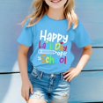 thumbnail image 2 of PMVFHDE T-Shirts Mignons pour Fille T-Shirt à Col Rond Imprimé à Manches Courtes pour Garçons et Filles Bleu Ciel, 8-9 Ans, 2 of 4