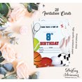 thumbnail image 5 of Darling Souvenir Blue Birthday Invitation Card 28 Pcs Fill or Write In Blank Invites Printable Party Supplies 5 x 7 Inches, 5 of 5