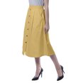 thumbnail image 3 of Moomaya Womens Below Knee Length A-Line Skirt Front Button Casual Skirt w/ Pockets, 3 of 6