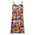 thumbnail image 4 of LOVZFMLL Dresses Women Casual Draw Back Printed Sleeveless Ruffle Lace-up Cold Shoulder Dress, 4 of 5
