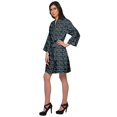 thumbnail image 3 of Moomaya Short Robe For Women Plus Size Printed Cotton Robe Lightweight Nightwear, 3 of 5