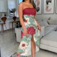 thumbnail image 5 of Birdeem Robe Longue d'Été Sans Bretelles à Imprimé pour Femme, Robe Fendue de Plage, Robe de Fête et de Boîte de Nuit, 5 of 5