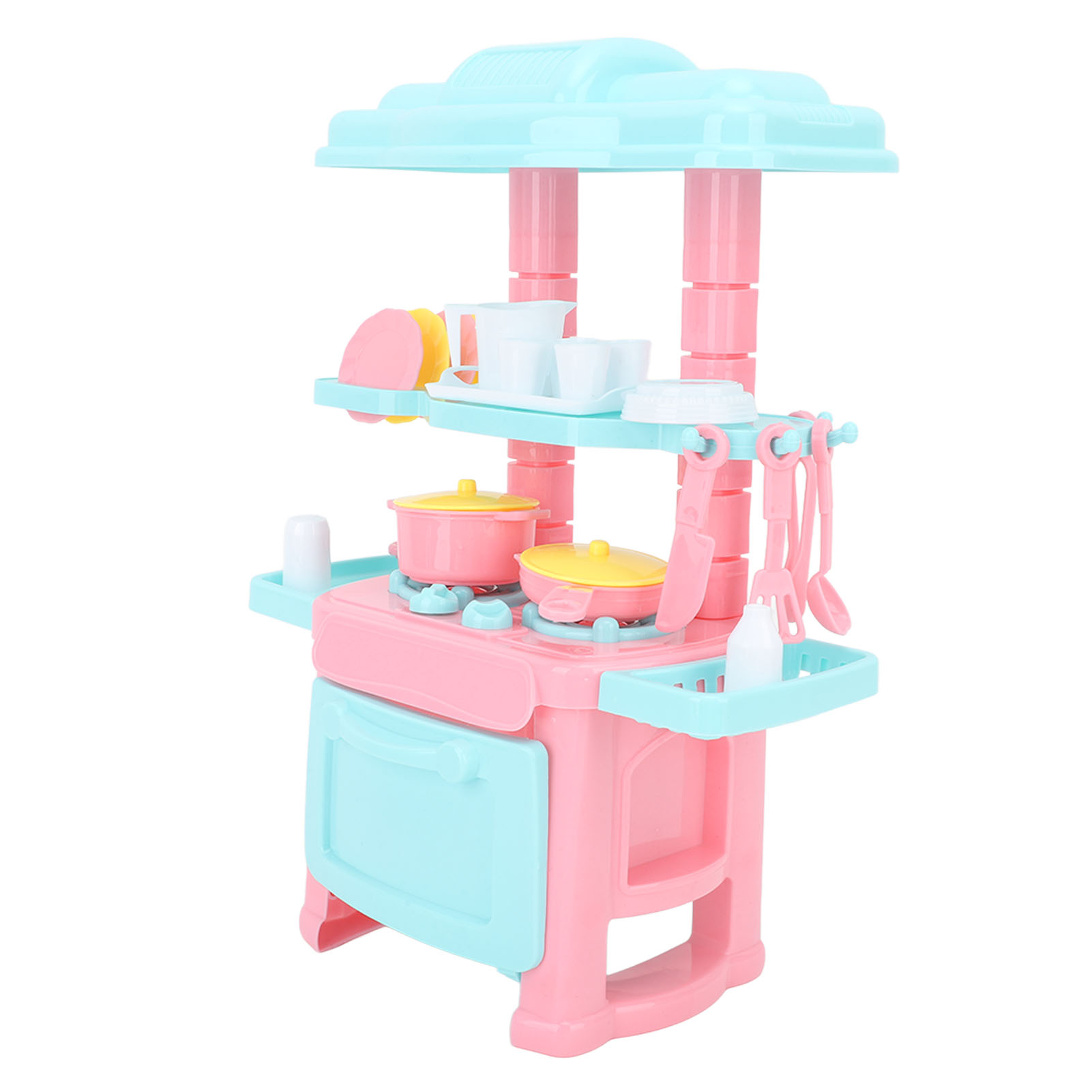 Pretend Play Kitchen Toys, Immersive Kitchen Toys Set Smooth Edges Plastic  for Gift