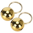 thumbnail image 2 of Pet Bells,  Pets Copper Bells Sturdy -plated With Key Ring For Outdoor Golden, 2 of 8