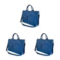 thumbnail image 2 of kurtrusly Style With Trendy And Spacious Tote Bag Fashionable And Versatile Messenger Bag navy blue 3Set, 2 of 6