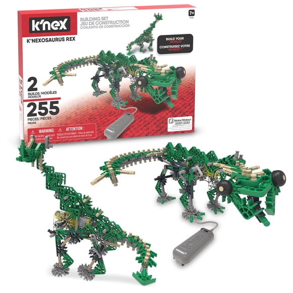 K'NEX - K'NEXosaurus Rex, Ensemble de Dinosaures Motorisés – 255 Pcs, Construction STIM, Jeu d'Ingénierie, Ensemble de Construction pour Enfants – 7 Ans et Plus