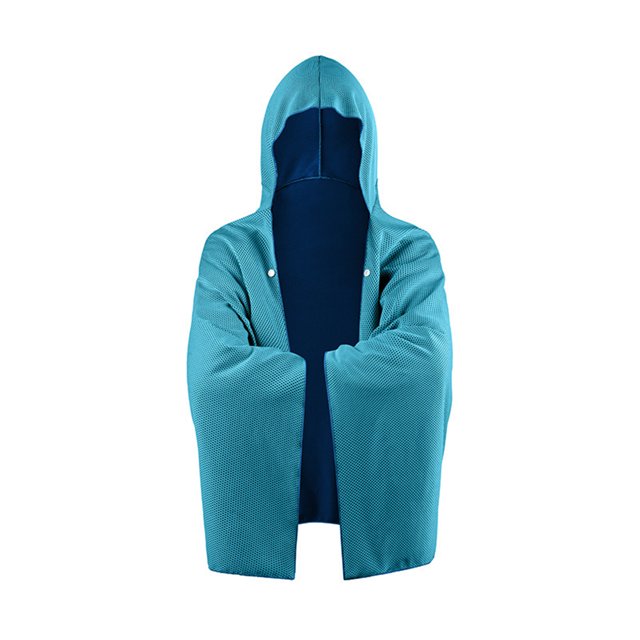 Wweixi Adjustable Swim Poncho Towel Lightweight And Portable Beach Robe Durable Sun Protection Cape Surf Sky blue
