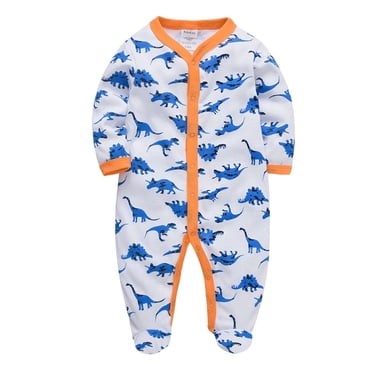 Pisexur Barboteuses pour Bébés Garçons Filles Manches Longues Col Rond une Pièce Barboteuse Tout-Petit Coton Vêtements Bébé Fille Nouveau-Né Unisexe Vêtements Nourrisson Combinaisons 0-12 Mois